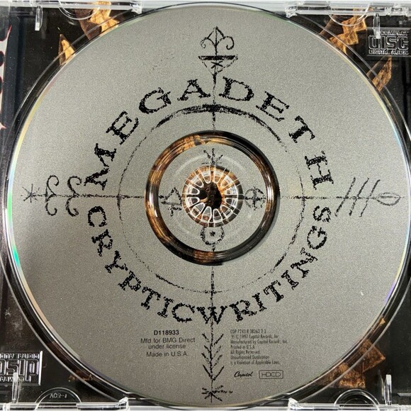 Megadeth:  Cryptic Writings Vintage 1997 Capitol Records CD Tested - Picture 4 of 8